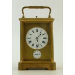 Carriage Clock Quarter repeating alarm: Large French carriage clock marked Bregeut 4490,