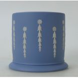 A modern Wedgwood studio style vase in Jasperware: Hand thrown and turned,