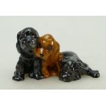 Royal Worcester miniature model of three Labrador puppies: Royal Worcester black mark 3130,