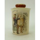 Royal Doulton Falstaff Seriesware Tobacco jar & cover: Royal Doulton Falstaff seriesware D2799,