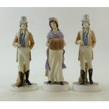 Royal Worceter figures: Royal Worcester figure from the James Hadley collection including 2 Regency