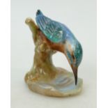 Royal Doulton rare bird Kingfisher HN2541: Royal Doulton Kingfisher perched on tree overlooking a