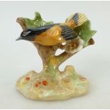 Royal Doulton rare bird model Baltimore Oriole HN2542: Perched on a floral branch and date mark for