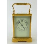 Carriage Clock hour repeating & striking hour and half: Larger French carriage clock.