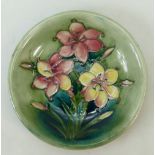 Walter Moorcroft Fresia Dish: Walter Moorcroft shallow dish decorated in the Fresia design,