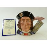 Royal Doulton large Character Jug Richard III: Royal Doulton large jug Richard III D7099 limited