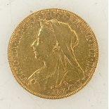 Gold full Sovereign Coin Victoria 1900: