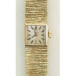 Omega 9ct gold ladies Watch & strap: Omega 9ct gold ladies watch & strap, weight minus movement 22.