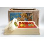 1950s Toys: A Tin childs Telephone Toy c1950s and a plastic "Telefon Vermittlung Junior Chef 3000"