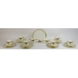 Royal Doulton Art Deco Tango Tea set: To include cups saucers, sandwich plate,