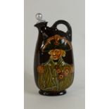 Royal Doulton Kingsware Whisky Flask: Royal Doulton Kingsware Dewars whisky flask "Lord Nelson"