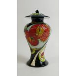Moorcroft Maitai Bay lidded Vase: Dated 2007. Height 22cm, 1st in quality.