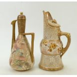 Doulton Burslem embossed Kettle and Jug: 19th Century Doulton Burslem Spanish ware kettle,