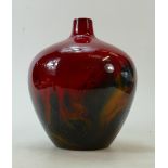 Royal Doulton Flambe vase: Royal Doulton veined Flambe vase 1616, height 24cm.