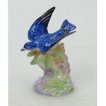 Royal Doulton rare miniature bird Blue Bird K30: Height 7cm.