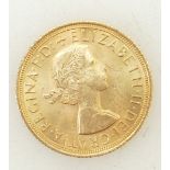 Gold full Sovereign Coin QEII 1958:
