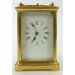 Carriage Clock hour repeating, striking hour and half: Large French carriage clock.