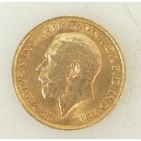 22ct gold Sovereign Coin: Dated 1912