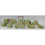 Beswick 1930s embossed Hunting set: Beswick embossed ware set decorated with hunting scenes