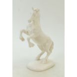 Beswick satin matt rearing Welsh Cob: Beswick rearing Welsh Cob 1014 in white satin matt.