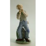 Irish Wade figure: Irish Wade porcelain Seagoe Ceramics figure "Phil the Fluter" modelled by