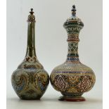 Doulton Lambethware vase & covers: Doulton Lambeth vase & cover by Eliza Simmance,