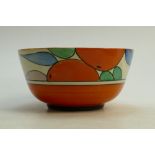 Newport Pottery Oranges Open Bowl: Height 9cm and diameter 19cm Condition Report: