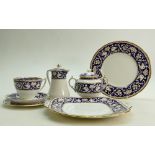Crown Staffordshire Ellesmere Patterned Tea Set etc: Ellesmere patterned tea set together with 7 x