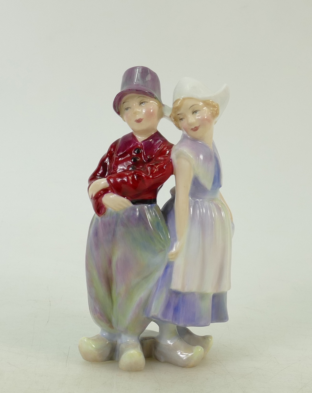 Royal Doulton double figure Willy Won't He HN2150: Royal Doulton double figure of a dutch boy and