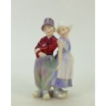Royal Doulton double figure Willy Won't He HN2150: Royal Doulton double figure of a dutch boy and