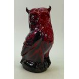 Royal Doulton Flambe large model of an Owl: Royal Doulton prestige Burslem Artware Owl BA25,