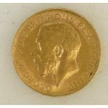 George V 1911 full Sovereign gold Coin: