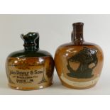 Doulton Scotch Whisky Flasks: Doulton Lambeth Scotch whisky flask Galley Of Lorne,