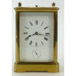 Carriage Clock repeating alarm: Large French carriage clock marked Brevete SGDG,