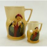 Royal Doulton Seriesware Jugs: Royal Doulton Seriesware jugs decorated with smoking & drinking