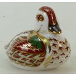 Royal Crown Derby paperweights Ducklings: Bakewell & Derbyshire Ducklings both for Sinclair's 1999,