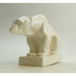 Wedgwood Skeaping model of a Polar Bear: Wedgwood 1920s cream coloured model of a polar bear on