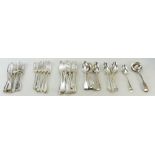 Mixed silver Dinner & Dessert Forks & Spoons: Mixed makers,