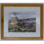 Local Artist Dorothy Pointon: Longton Pot Bank Watercolour "End Of A Era" 36 cm x 48cm