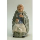 Irish Wade figure: Irish Wade porcelain figure of seated "Old Nannie", height 21.5cm.