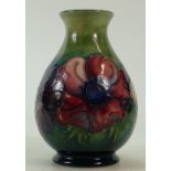 Walter Moorcroft Anemone Vase: Walter Moorcroft vase decorated in the Anemone design, height 12cm.