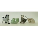 A collection of Coalport animal figures: 1950s Coalport animal figures by Jessica Van Halen