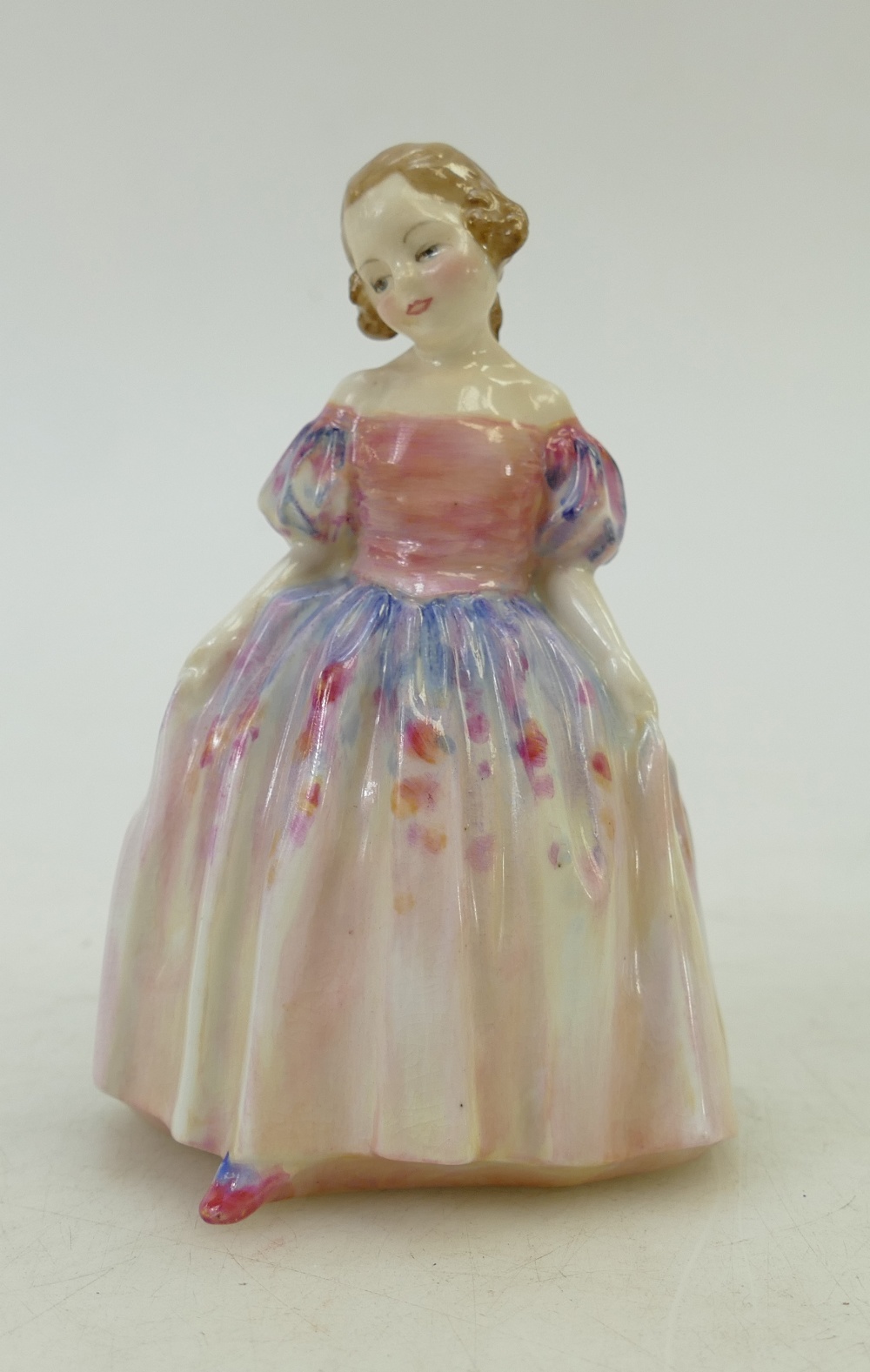 Royal Doulton early figure Marie: Dated 1940 in floral dress.