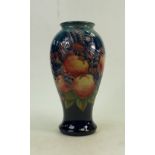 Moorcroft large Finch Leaf and Berry patterned Vase: Height 31cm