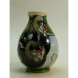 Moorcroft Blackswan Vase: Trial piece dated 3-11-14.