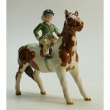 Beswick Girl on Skewbald Pony 1499: