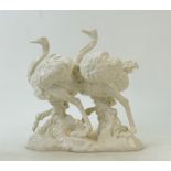 Goldscheider Myott and Co model of a pair of Emus: Goldscheider model of pair Emus running,