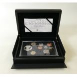 2012 Diamond Jubilee executive proof Coin set: Diamond Jubilee 2012 coin set - £5 silver coin,