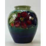 Walter Moorcroft Clematis Vase: Walter Moorcroft large vase decorated in the Clematis design,