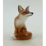 Royal Doulton small size seated Fox: Royal Doulton 1920s seated fox decorated in natural colours,